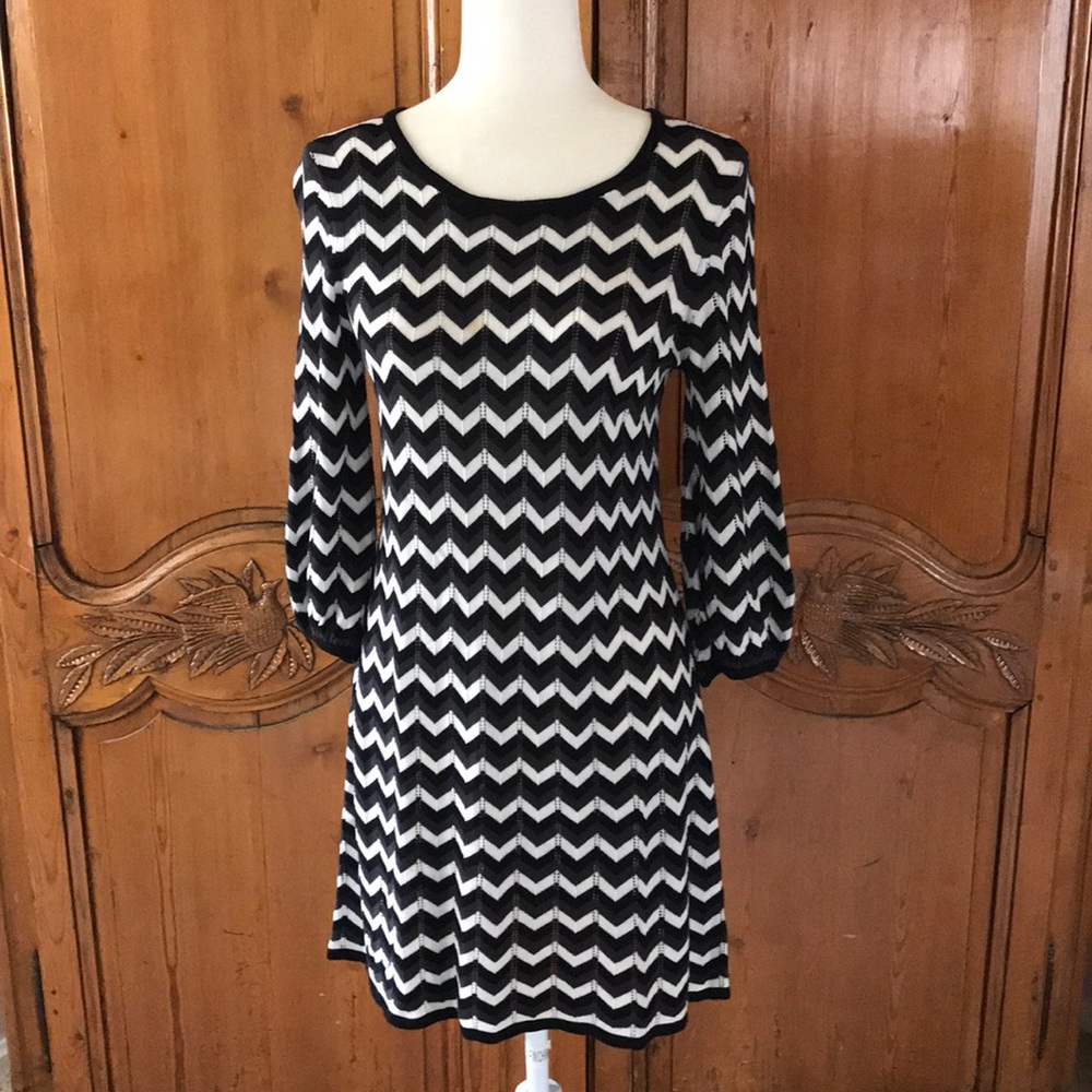Alice + Olivia Chevron Knit Dress